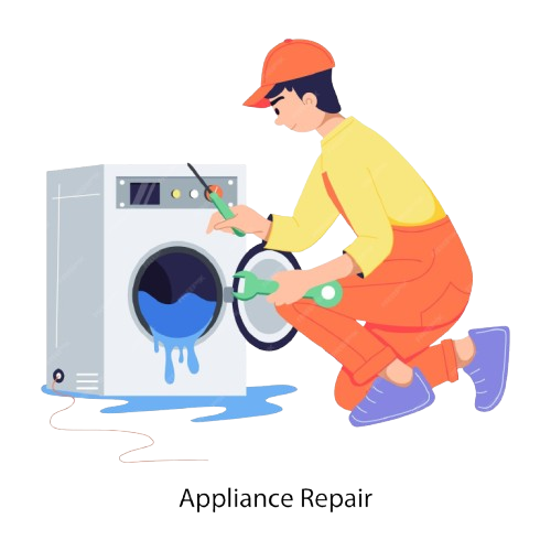man washing washing machine that says cleaning 67813 20514 removebg preview